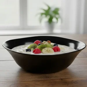 Melamine 9 Inch Black Serving Bowl