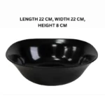 Melamine 9 Inch Black Serving Bowl