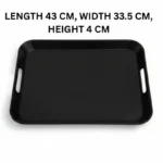 Melamine Black Large Square Serving Tray
