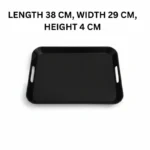 Melamine Black Medium Square Serving Tray