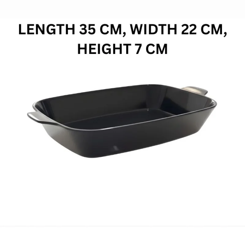 Melamine Black Rectangle Serving Bowl - Image 3