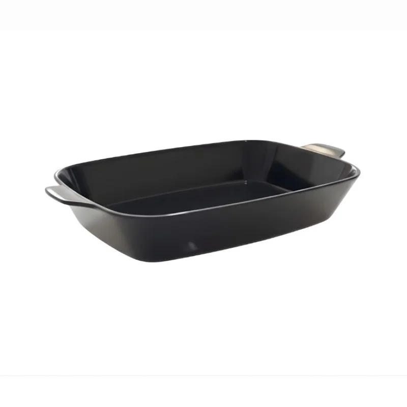 Melamine Black Rectangle Serving Bowl - Image 4