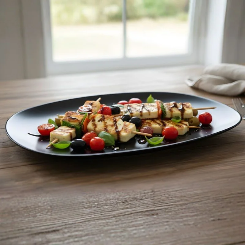 Melamine Black Rectangle Serving Tray