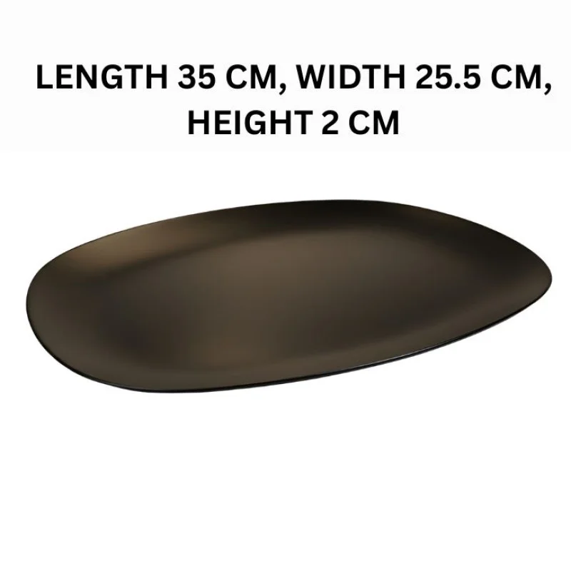 Melamine Black Rectangle Serving Tray - Image 3