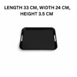 Melamine Black Small Square Serving Tray
