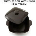 Melamine Black Square Serving Bowl With Lid