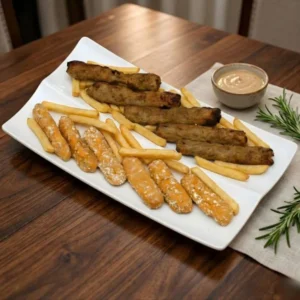 Melamine Double White Tray For Serving