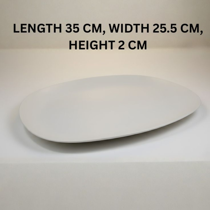 Melamine White Rectangle Serving Tray - Image 2