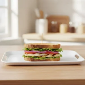 Melamine White Small Square Serving Tray