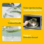 Microwave Splatter Cover With Water Steamer