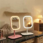Modern Desktop Vanity Mirror 3 Color Light LED