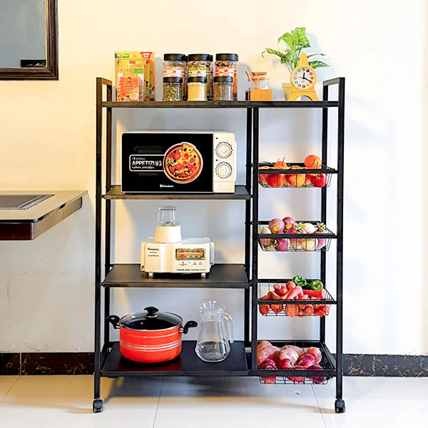 Multifunctional Storage Rack Heavy Duty 4 Tier Organizer (Without Wheels)