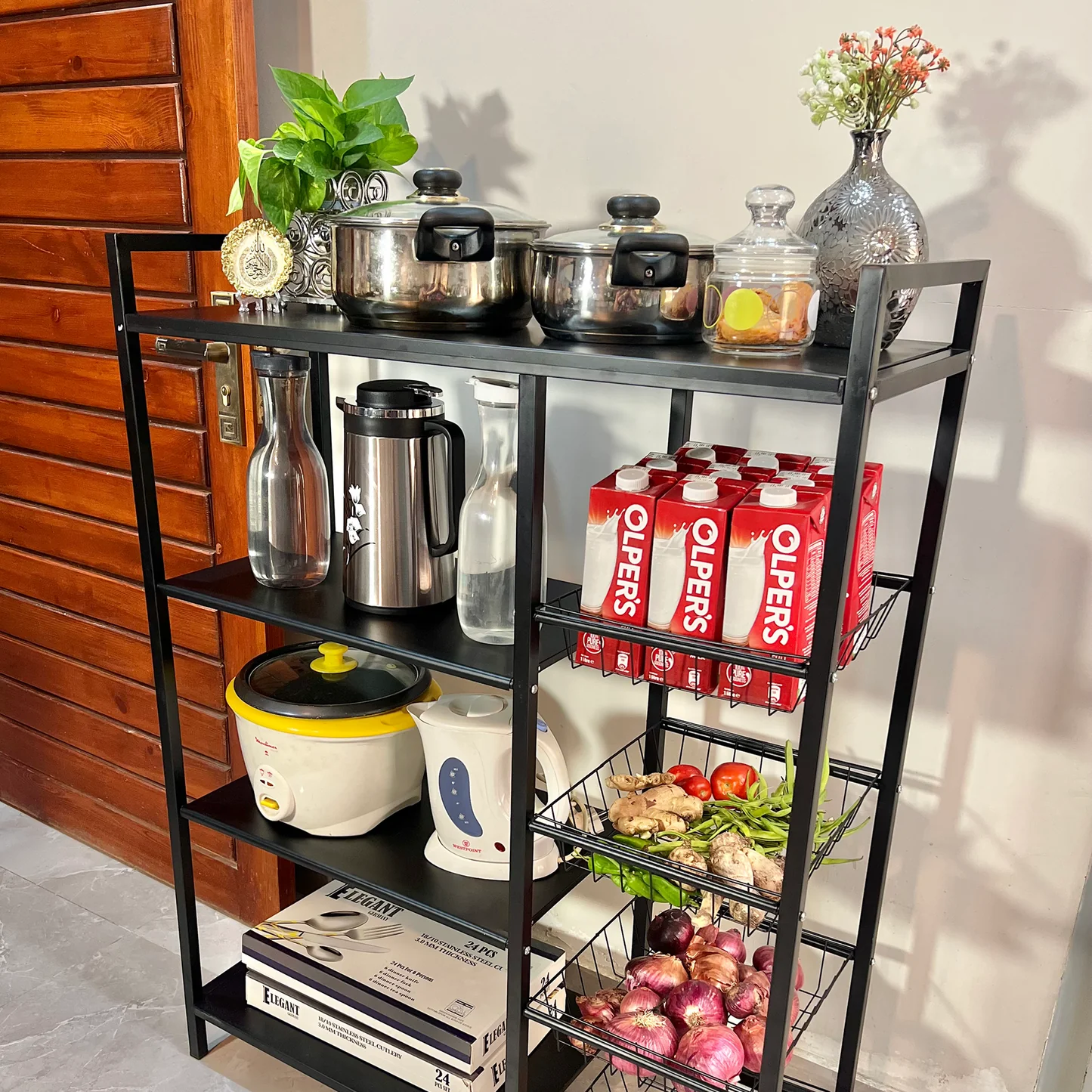 Multifunctional Storage Rack Heavy Duty 4 Tier Organizer (Without Wheels) - Image 4