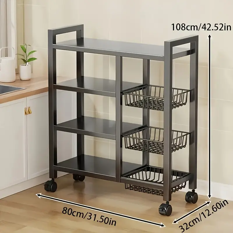 Multifunctional Storage Rack Heavy Duty 4 Tier Organizer (Without Wheels) - Image 2