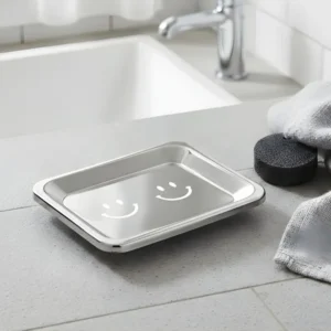 Stainless Steel Classy Smiley Soap Dish Rustproof Bathroom Soap Holder