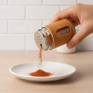 Wooden Glass Salt And Pepper Shaker