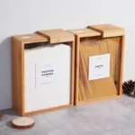 Wooden Rice Jar Box Premium Kitchen Storage Container