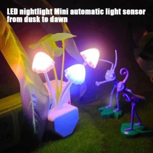 Mushroom LED Night Light Sensor Lamp (Pack of 2)