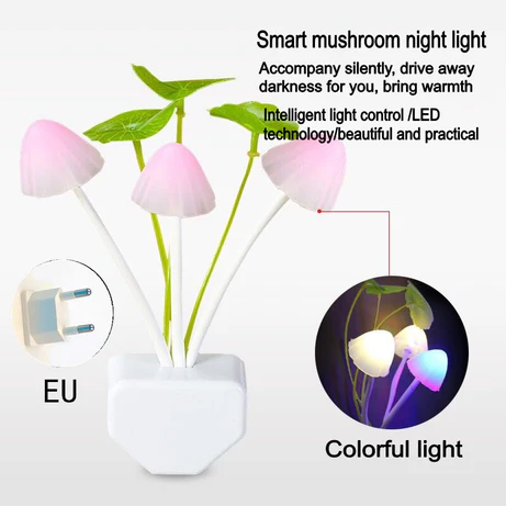 Mushroom LED Night Light Sensor Lamp (Pack of 2) - Image 8