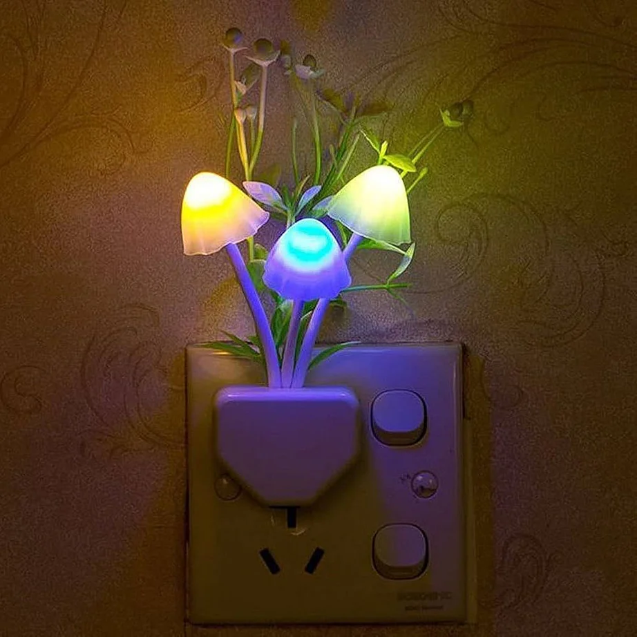 Mushroom LED Night Light Sensor Lamp (Pack of 2) - Image 2