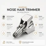 Vintage Style Manual Mechanical Nose Hair Trimmer