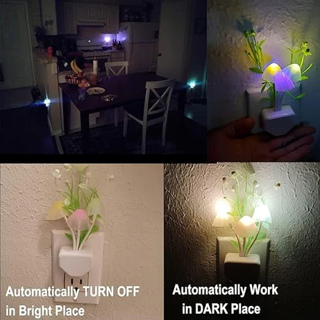 Mushroom LED Night Light Sensor Lamp (Pack of 2) - Image 6