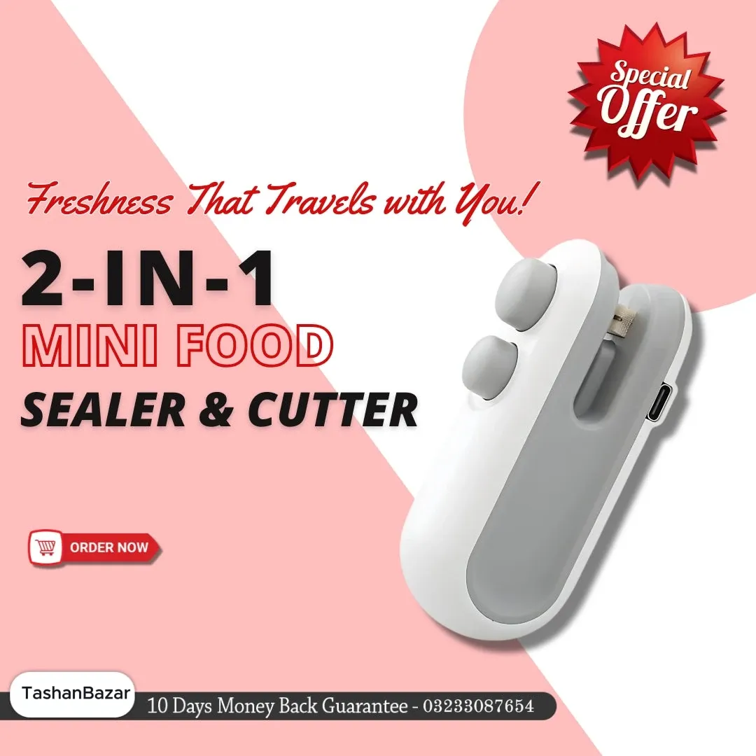 Rechargeable 2 in 1 Portable Mini Food Bag Heat Sealer And Cutter For Home and Outdoor Use - Image 15