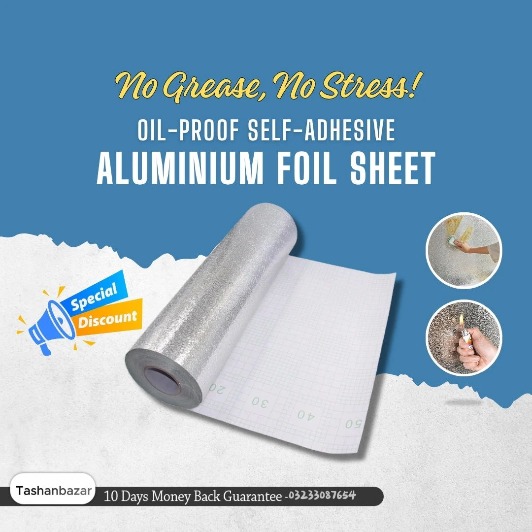 Kitchen Oil Proof Self Adhesive Aluminum Foil Sheet - Image 3