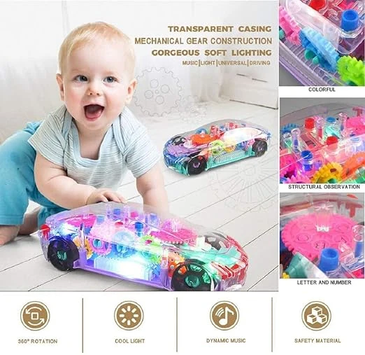 Gear Bump & Go Car Toy with Lights & Music - Image 2