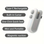 Rechargeable 2 in 1 Portable Mini Food Bag Heat Sealer And Cutter For Home and Outdoor Use