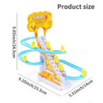 Electric Duck Climbing Stairs Track Toy Set