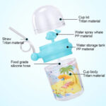 Baby Whale Spray Water Bottle with Straw