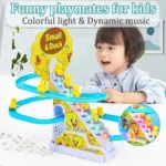 Electric Duck Climbing Stairs Track Toy Set