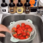 Double Layer Fruit Vegetable Washing Bowl Household Kitchen Sink Rotatable Drainer for Home and Kitchen