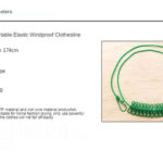 Portable Clothesline 185CM with 12pcs Clips for Home Backyard Hotel Balcony Clothes Drying Line, Outdoor Indoor Use