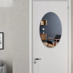 Azaadi Sale Offer 3 Pcs FlexibleSelf Adhesive Oval Shape Mirror Sticker (3 Pcs)