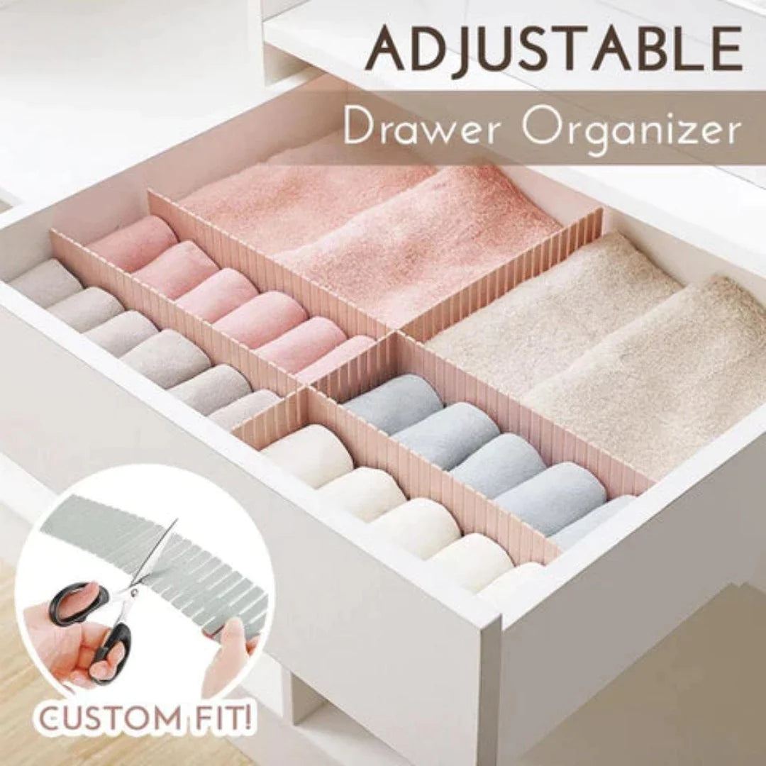 Adjustable Drawer Separator & Plastic DIY Divider Clapboard Organizer - Image 5