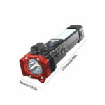 Rechargeable Long Distance Beam Range Car Rescue Torch with Hammer Window Glass and Seat Belt Cutter Built in Mobile USB Fast Charger Power Bank