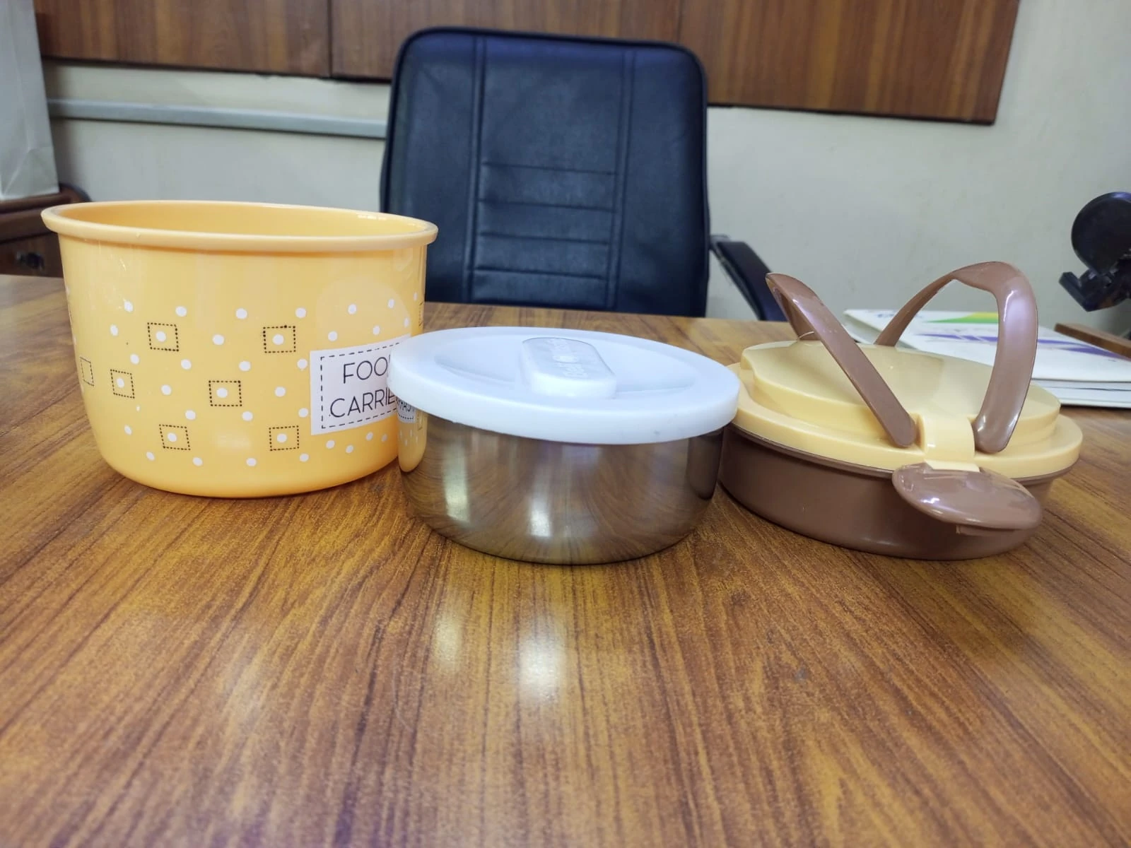Double Layer Tiffin Lunch Box with Steel Container - Image 4
