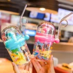 Baby Whale Spray Water Bottle with Straw