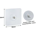 Punch Free Self Adhesive Screw Wall Hook For Home and Outdoor Use