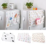 (Pack of 2) Anti-Dust Waterproof Refrigerator Fridge Cover with Double Storage Pockets