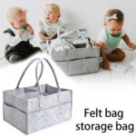 Baby Diaper Caddy Organizer Felt Storage Bag
