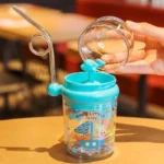 Baby Whale Spray Water Bottle with Straw