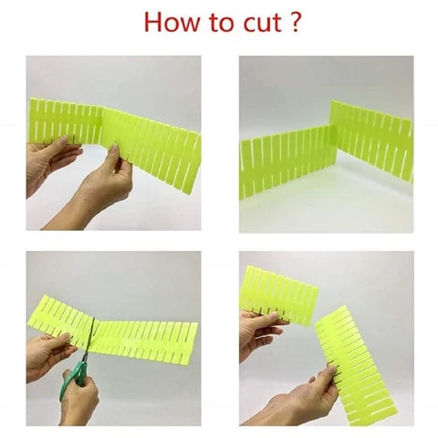 Adjustable Drawer Separator & Plastic DIY Divider Clapboard Organizer - Image 8
