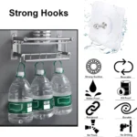 Punch Free Self Adhesive Screw Wall Hook For Home and Outdoor Use