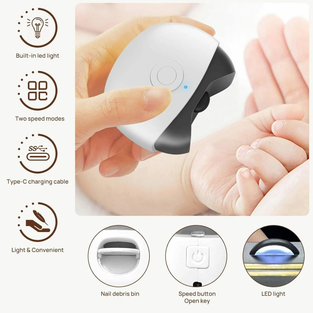 USB Rechargeable Electric Nail Clipper for Baby & Adult