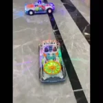 Transparent Gear Police Pickup Truck Toy with Lights