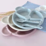 Panda Kids Plates Set with Spoons & Forks (Pack of 5)