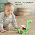 Electric Transparent Gear Dinosaur Toy with Lights